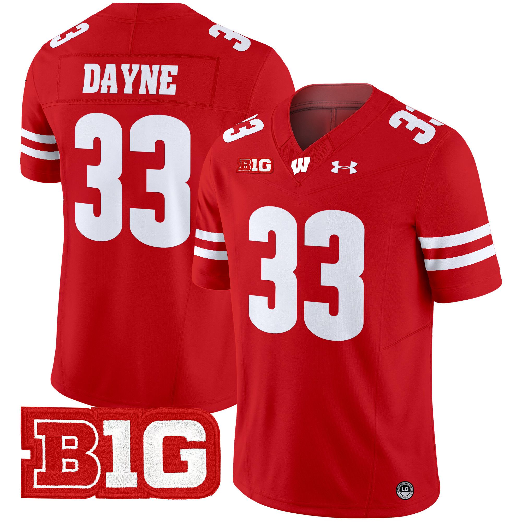Men Wisconsin Badgers #33 Dayne Red 2024 Vapor Limited NCAA Jersey style 1->ncaa teams->NCAA Jersey